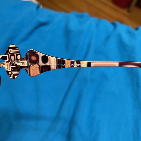 Emilio Pucci Womens Oversized Brown Sunglasses With Gold Accents - Picture 7 of 11